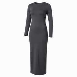 Long Sleeve Bodycon Jersey Maxi Dress