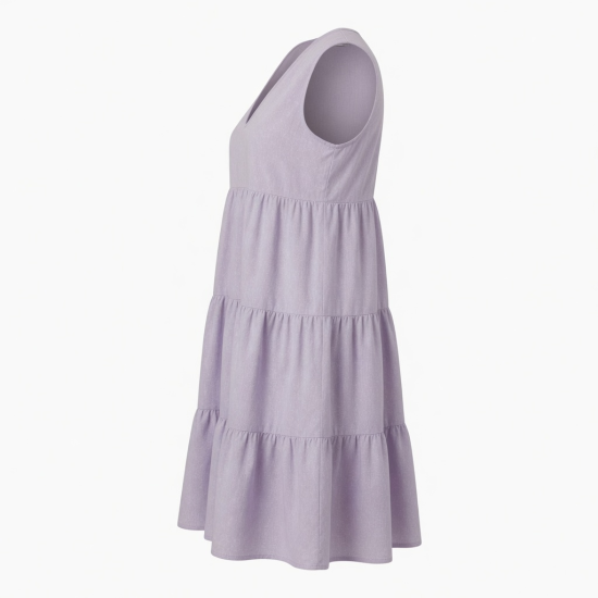 V-Neck Sleeveless Tiered Summer Dress