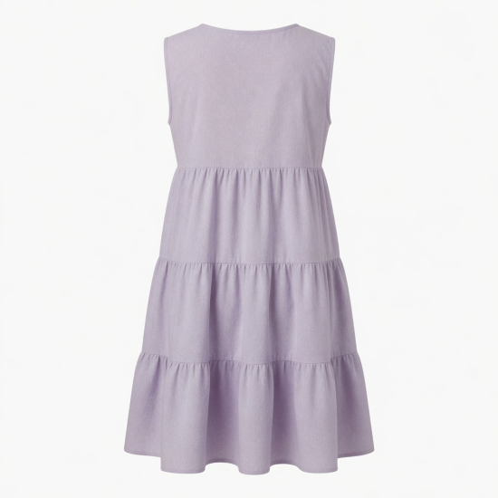 V-Neck Sleeveless Tiered Summer Dress