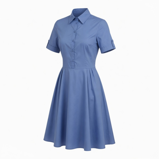 Blue Collared Dress