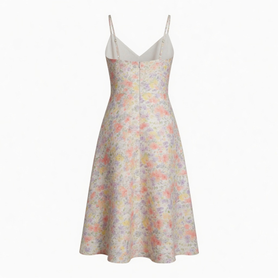 V-Neck Floral Summer Dress