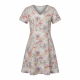 V-Neck Short Sleeve Floral Dress