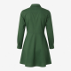 Green Collared Long Sleeve Mini Dress