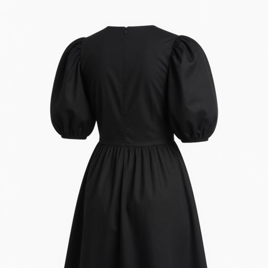 Black Puff Sleeve Dress