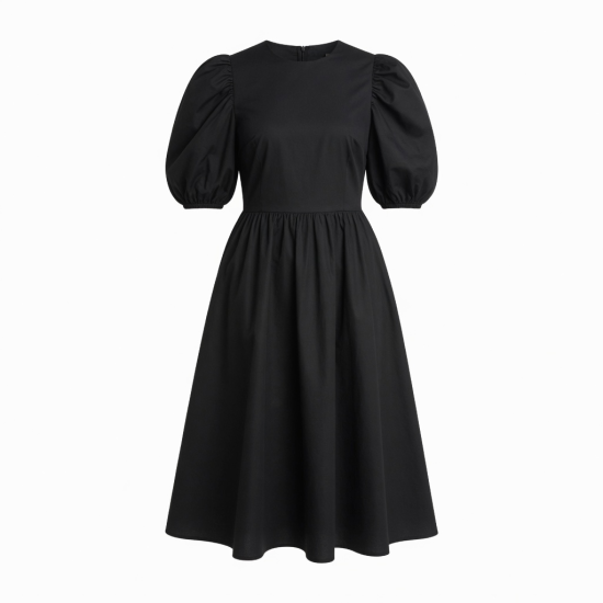 Black Puff Sleeve Dress