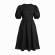 Black Puff Sleeve Dress