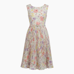 Pleated Floral Summer Dress