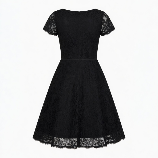 Black Floral Lace Dress