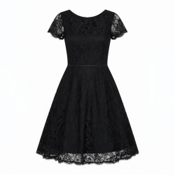 Black Floral Lace Dress