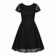Black Floral Lace Dress
