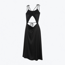 Black Open Back Dress