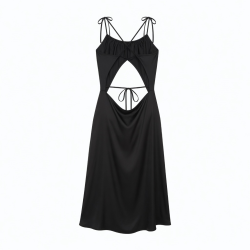 Black Open Back Dress