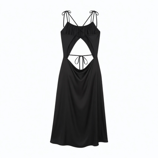 Black Open Back Dress