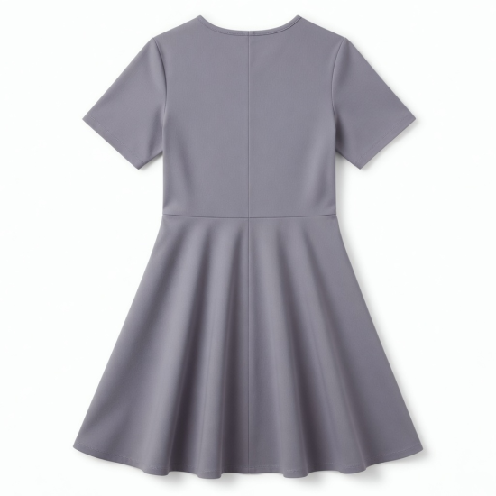Short Sleeve Zip Dress