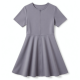 Short Sleeve Zip Dress