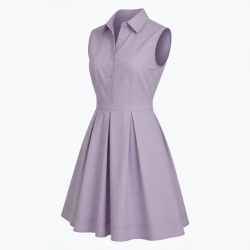 Collared Sleeveless Summer Dress