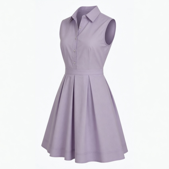 Collared Sleeveless Summer Dress