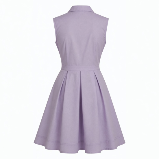 Collared Sleeveless Summer Dress