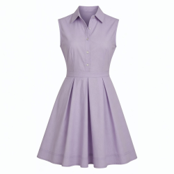 Collared Sleeveless Summer Dress