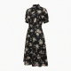 Black Collared Floral Dress