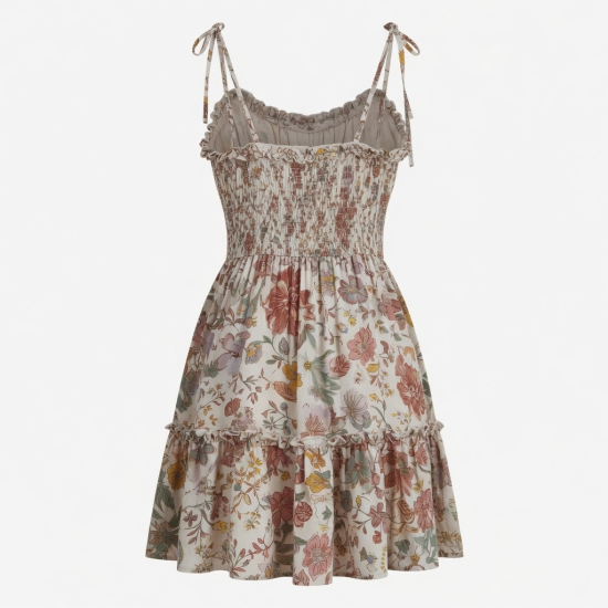 Floral Boho Beach Party Mini Dress
