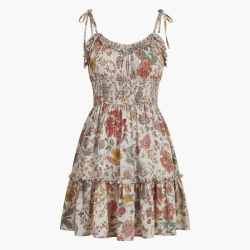 Floral Boho Beach Party Mini Dress