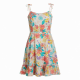 Spaghetti Strap Floral Tropical Summer Dress