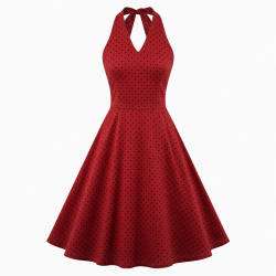 Halter Polka Dot Vintage Retro Dress