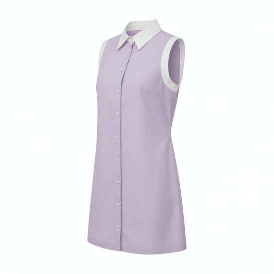Collared Sleeveless Mini Dress