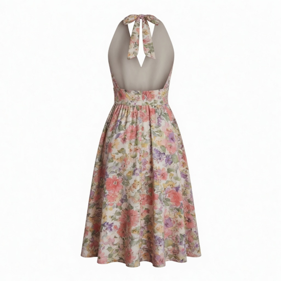 Halter Floral Dress