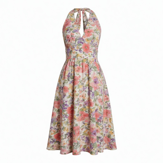 Halter Floral Dress