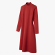 Red High Neck Long Sleeve Dress