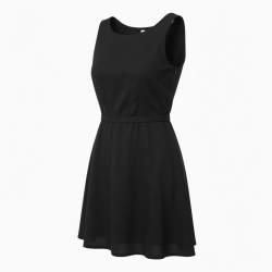 Black Sleeveless Mini Dress
