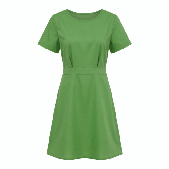 Green Short Sleeve Dress