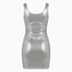 Silver Bodycon Party Mini Dress
