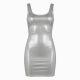 Silver Bodycon Party Mini Dress