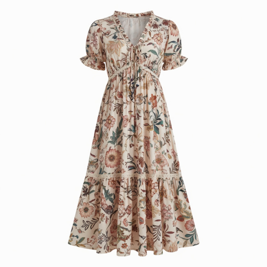 Floral Boho Beach Summer Dress