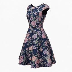 Fitted Floral Party Dress