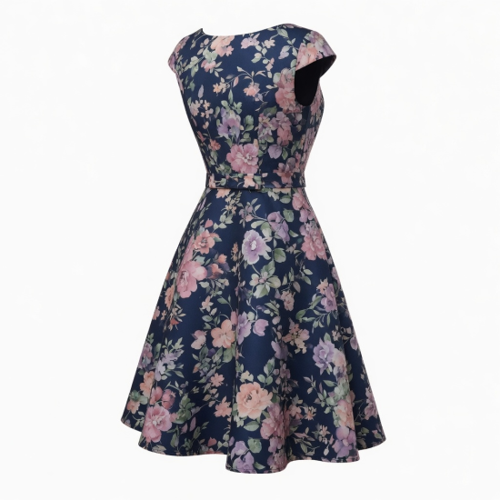 Fitted Floral Party Dress