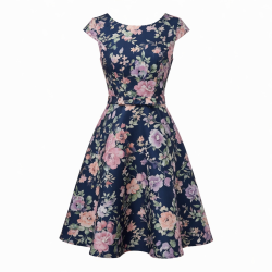 Fitted Floral Party Dress