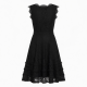 Black Sleeveless Lace Summer Dress