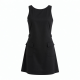 Black Sleeveless Pockets Dress