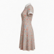 Collared Short Sleeve Fitted Floral Dress