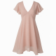 V-Neck Chiffon Dress