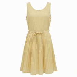 Sleeveless Pleated Summer Dress