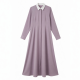 Collared Long Sleeve Maxi Dress
