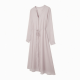 V-Neck Long Sleeve Chiffon Dress
