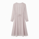 V-Neck Long Sleeve Chiffon Dress