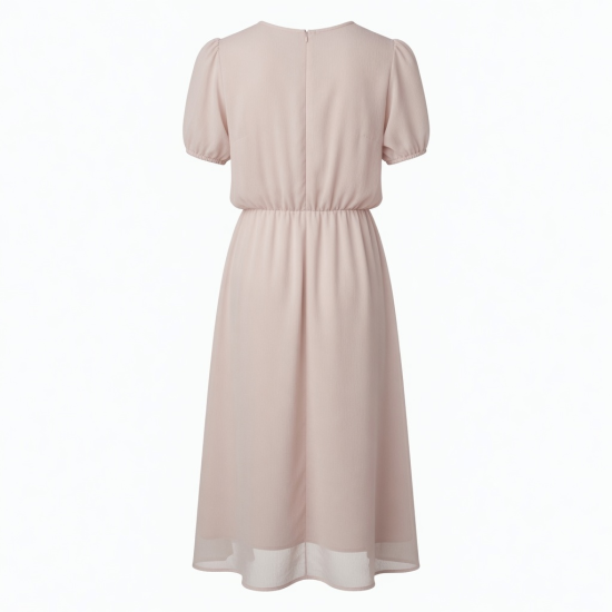 Short Sleeve Chiffon Dress