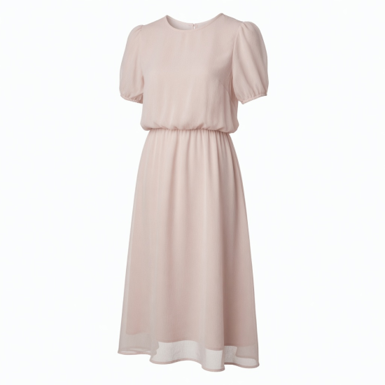 Short Sleeve Chiffon Dress